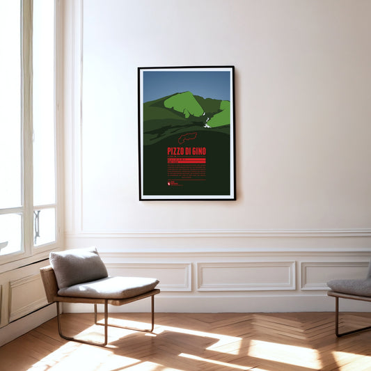 Pizzo di Gino as a print hanging on a wall