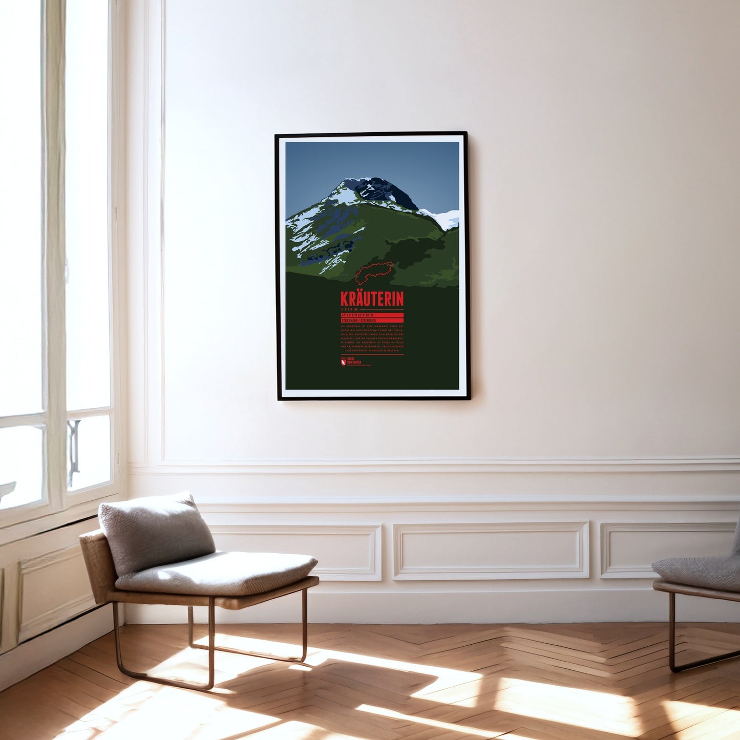 Kräuterin as a print hanging on a wall