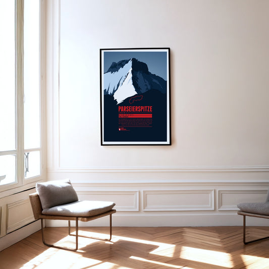 Parseierspitze as a print hanging on a wall