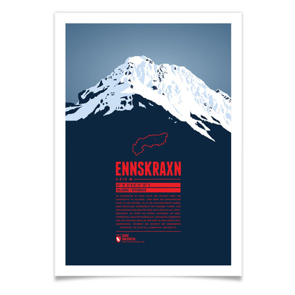 Ennskraxn als illustrierter Druck von Marmota Maps (2410 m, Niedere Tauern)