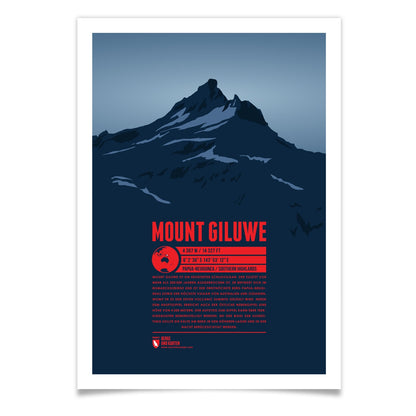 Mount Giluwe als illustrierter Druck von Marmota Maps (4367 m, Bismarckgebirge)