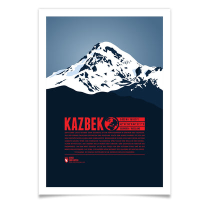 Kazbek als illustrierter Druck von Marmota Maps (5033 m, Kaukasus)