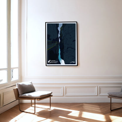 Breitachklamm as a print hanging on a wall