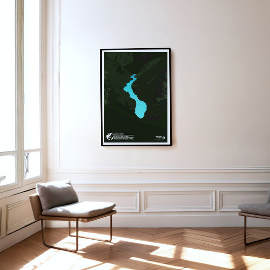 Gorges du Verdon as a print hanging on a wall