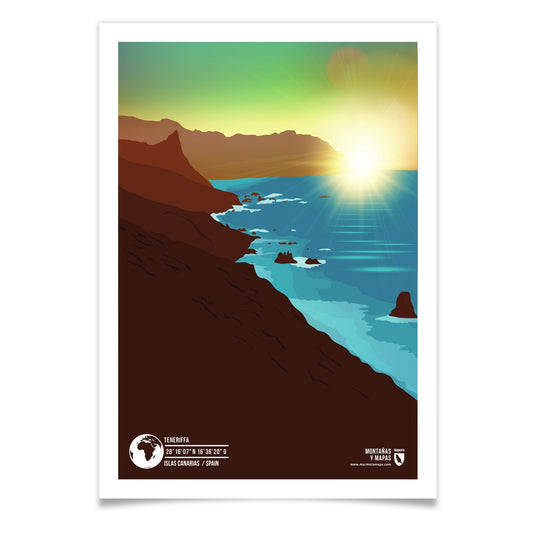 Teneriffa als illustrierter Druck von Marmota Maps