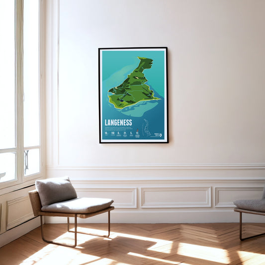 Langeneß as a print hanging on a wall