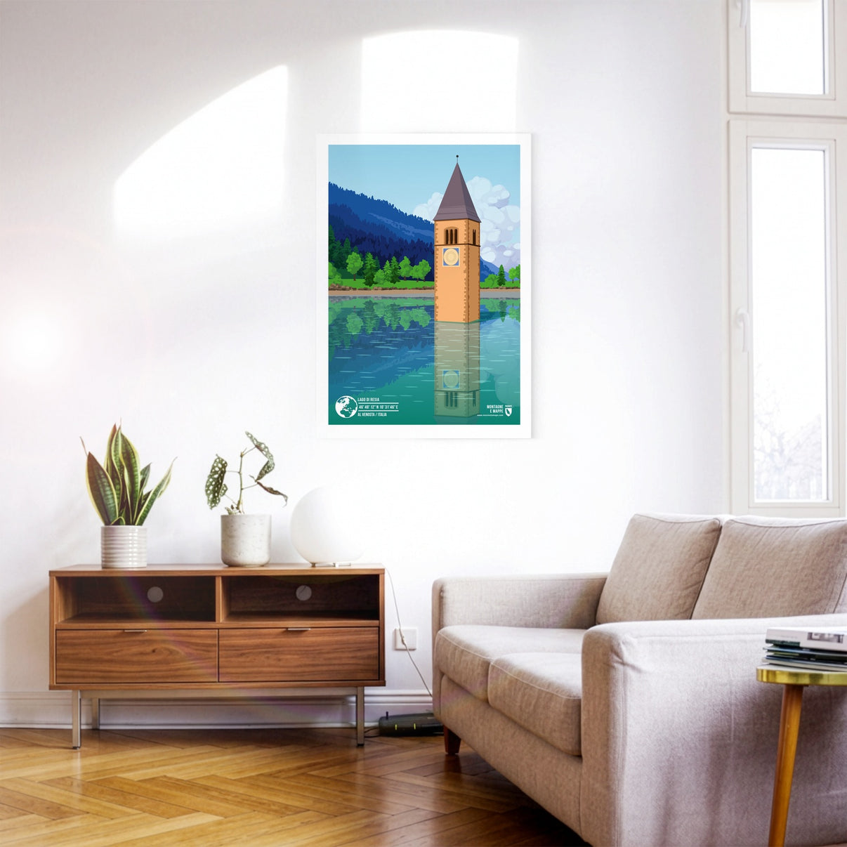 Detail view: Lago di Resia as a print