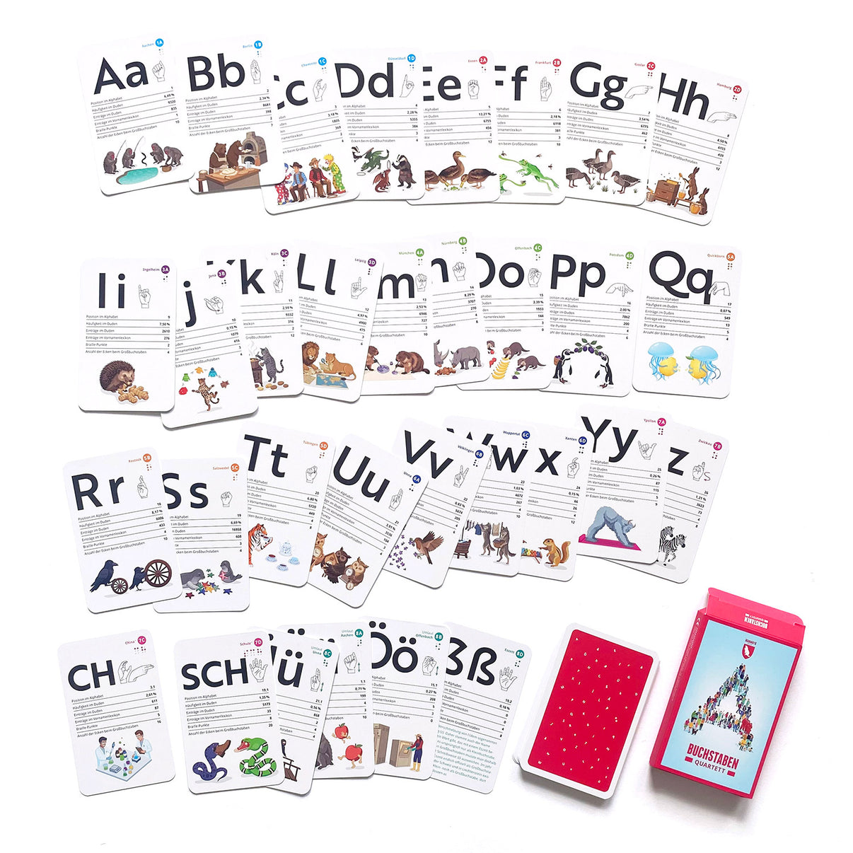 Buchstaben Quartett