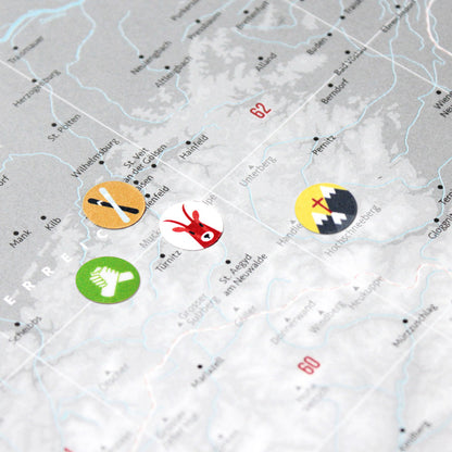 Detailansicht: Karten Sticker Motiv Alpen als Sticker