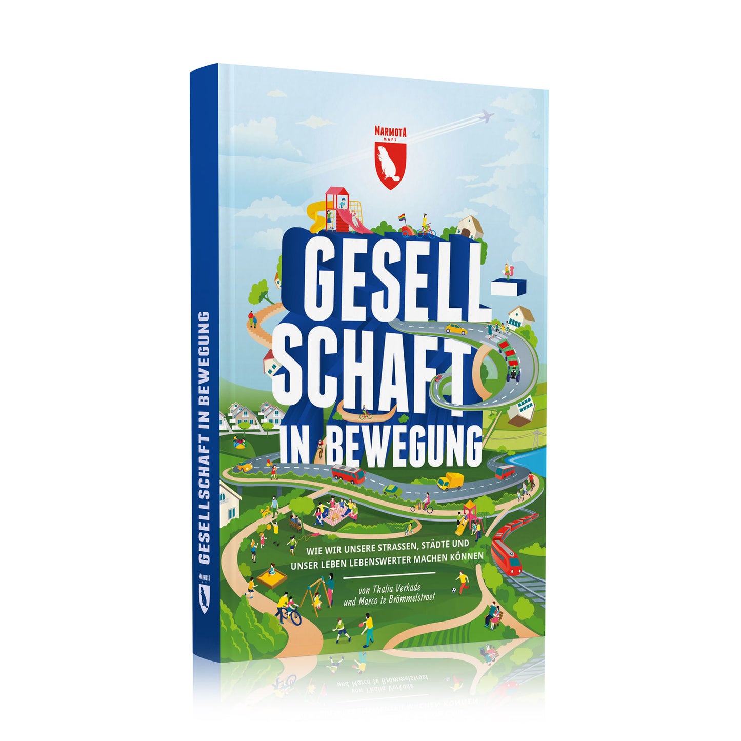Cover des Buchs „Gesellschaft in Bewegung“ von Marmota Maps