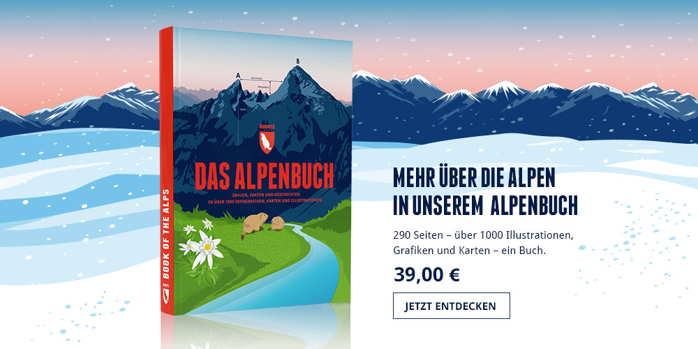 Das Alpenbuch von Marmota Maps - der gesamte Alpenraum in über 1.000 Karten, Grafiken und Illustrationen - 39.00 €