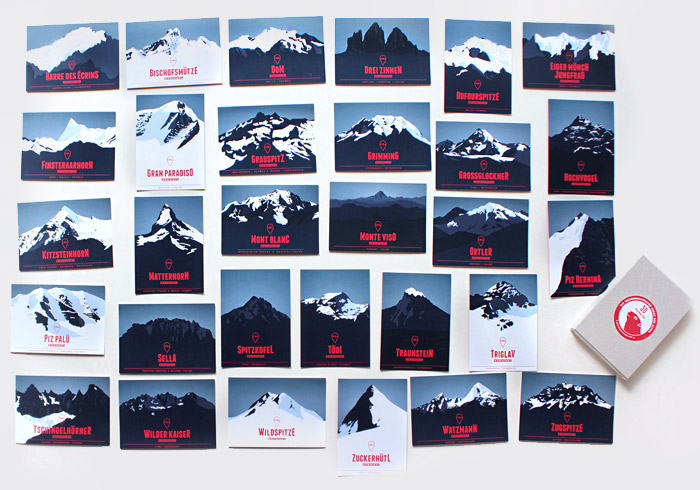 Alpine mountain postcards