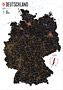 Deutschlandkarte Stil - Flat Black