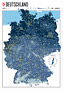Deutschlandkarte Stil - Ski Blue