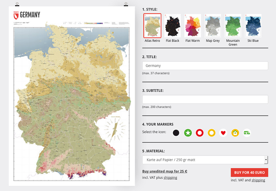 Stil ändern bei der individualisierten Deutschlandkarte