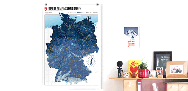 Deutschlandkarte - individualisierbar und in unterschiedlichen Designs