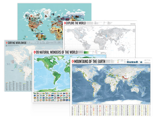 Weltkarten von Marmota Maps