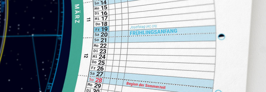 Calendar 2021 - beginning of spring