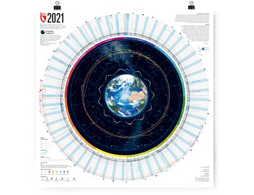 Jahreskalender 2021 - das Schaltjahr in Kreisform, designt von Marmota Maps