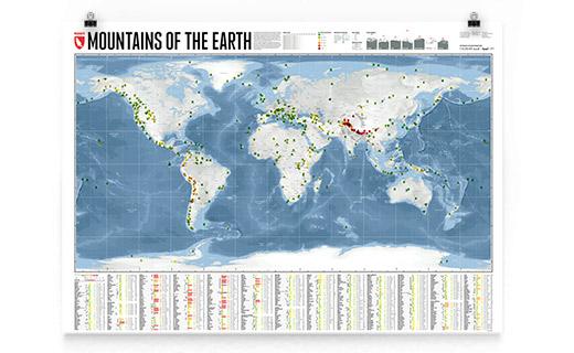 Mountains of the Earth map
