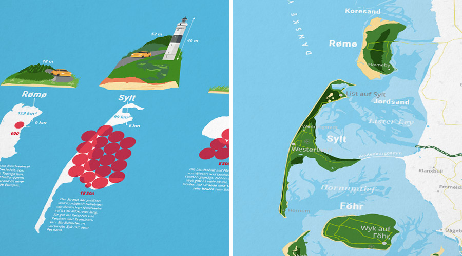 Friesische Inseln Karte - Sylt