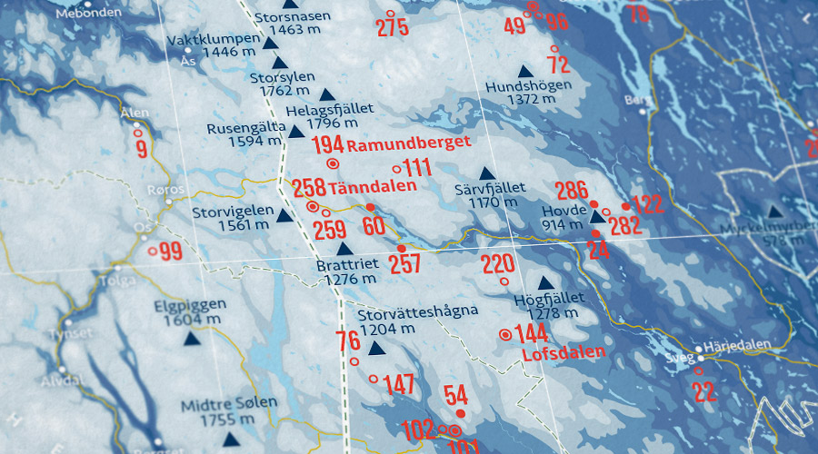 Skigebiete Skandinaviens - Skigebiete