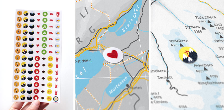 Marmota Sticker für die Schweiz Karte