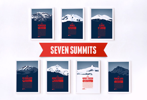 Seven Summits Bergdrucke