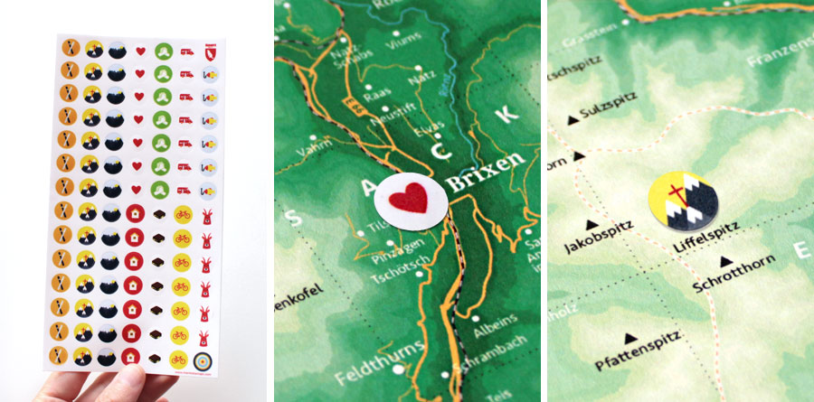 Sticker für die Südtirol Karte