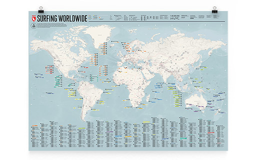 Surfing Worldwide map